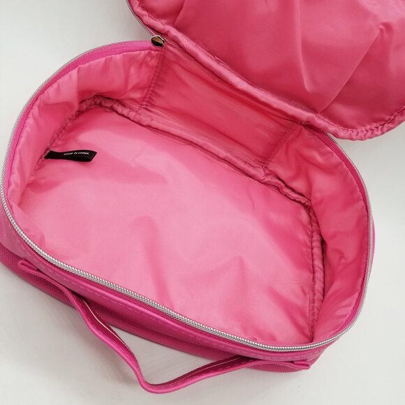 NEW Lancome Pink Cosmetics Makeup Bag Limited Edition 9.5"x7"x3" Travel Barbie - Picture 13 of 16